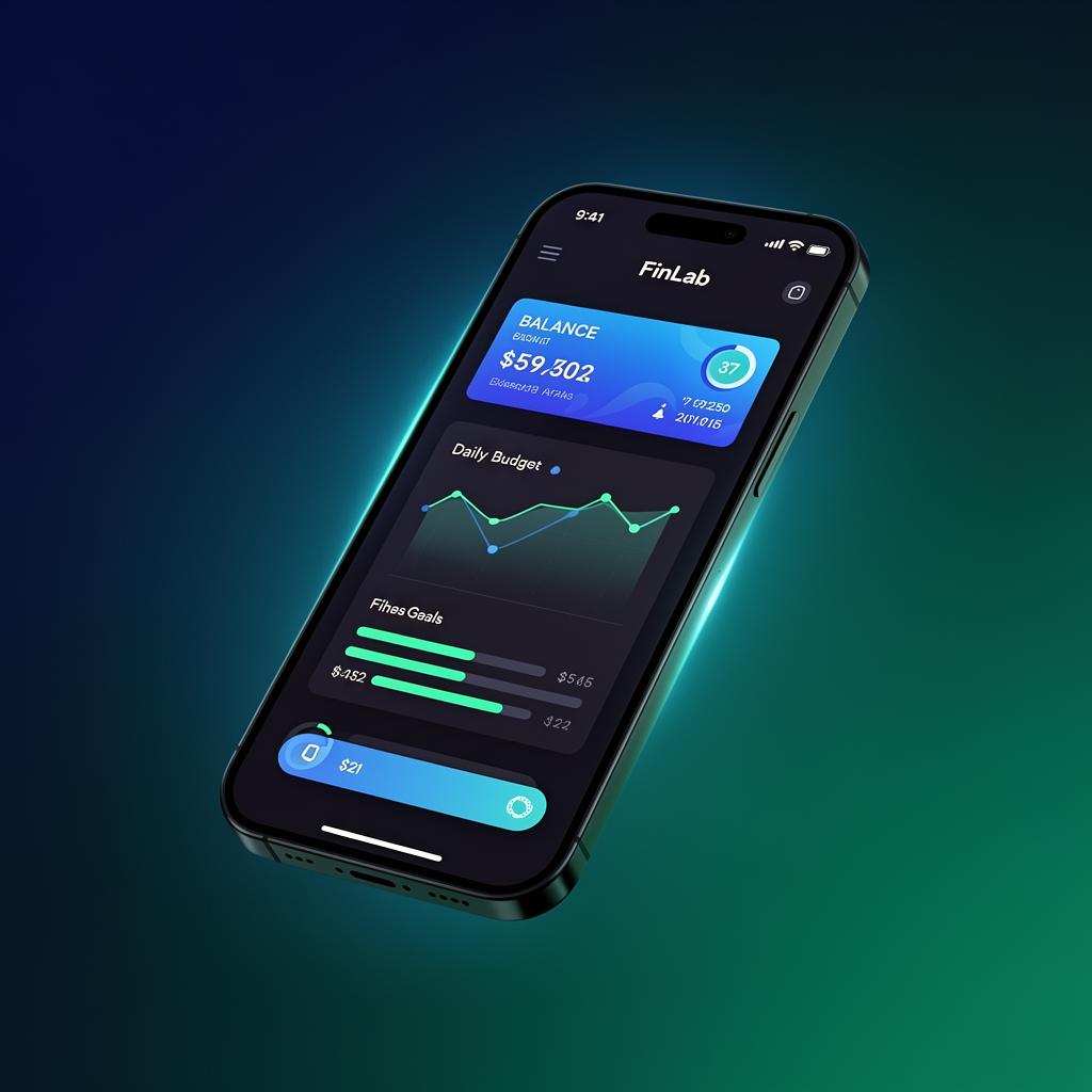 Mockup do FinLab Finanças